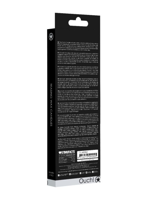 Teasing Wax Candles Large 4-Pack Black - Czarny Zestaw Długich Świec Do Bdsm Ouch! by Shots