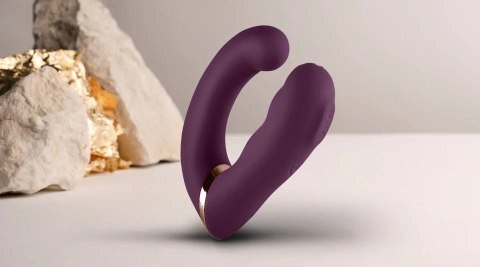 Wibrator Do Punktu G Ze Stymulatorem Variety Burgundy Rocks-Off