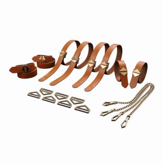 Zestaw Do Krępowania 8-Bondage-Straps Restraint Set Brown LOCKINK