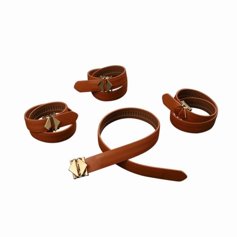 Zestaw Do Krępowania 8-Bondage-Straps Restraint Set Brown LOCKINK