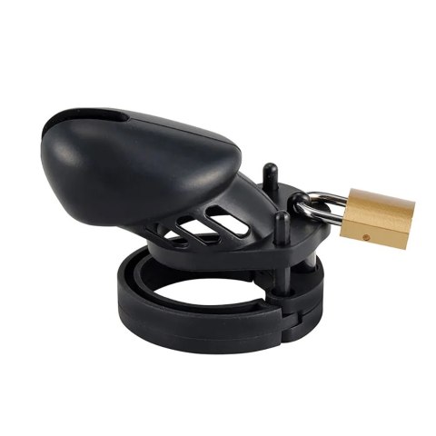 Zestaw Pasów Cnoty Denial Silicone Chastity Cage Set Black Brutus