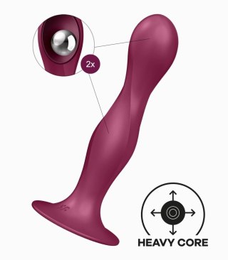 Dildo z wewnętrznymi kulkami Double Ball-R red Satisfyer