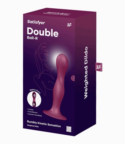Dildo z wewnętrznymi kulkami Double Ball-R red Satisfyer