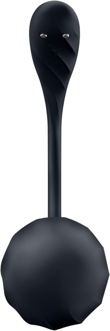 Jajeczko wibrujące Ribbed Petal black Connect App Satisfyer