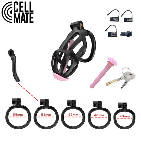 Pas cnoty Centurion Chastity Cage Black Size 2 CELLMATE