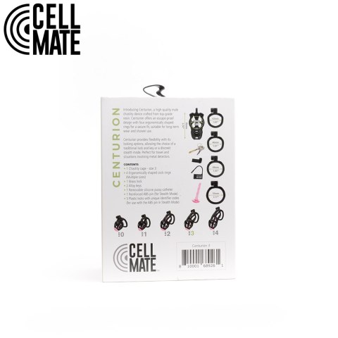 Pas cnoty Centurion Chastity Cage Black Size 3 CELLMATE