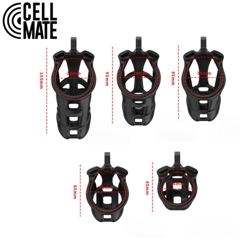 Pas cnoty Guardian Chastity Cage Black Size 1 CELLMATE