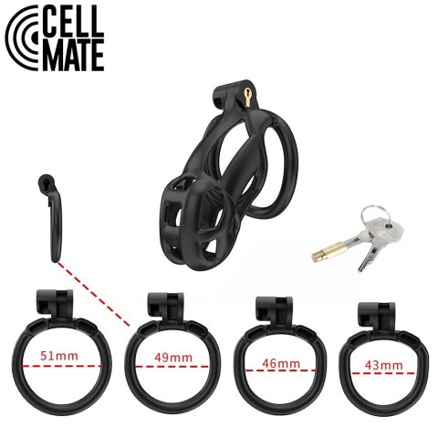 Pas cnoty Guardian Chastity Cage Black Size 2 CELLMATE