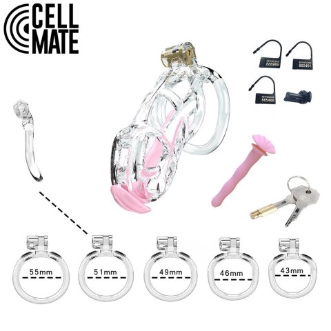 Pas cnoty Guardian Chastity Cage Clear Size 3 CELLMATE