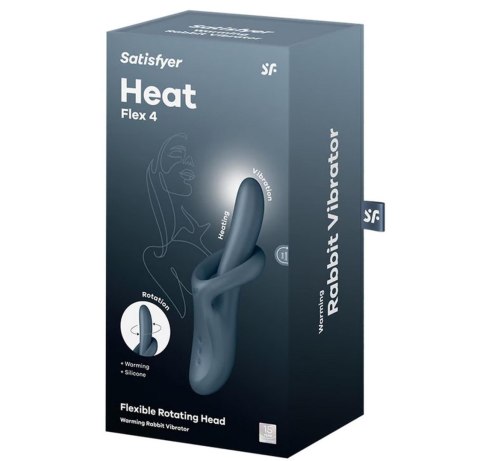 Podgrzewany wibrator do punktu G Heat Flex 4 blue Satisfyer