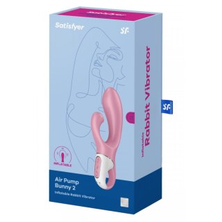 Pompowany wibrator Air Pump Bunny 2 light red Satisfyer