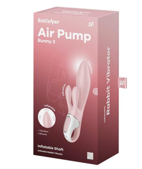 Wibrator króliczek Air Pump Bunny 3 rose Satisfyer