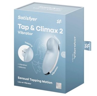 Stymulator łechtaczki Tap & Climax 2 blue Satisfyer