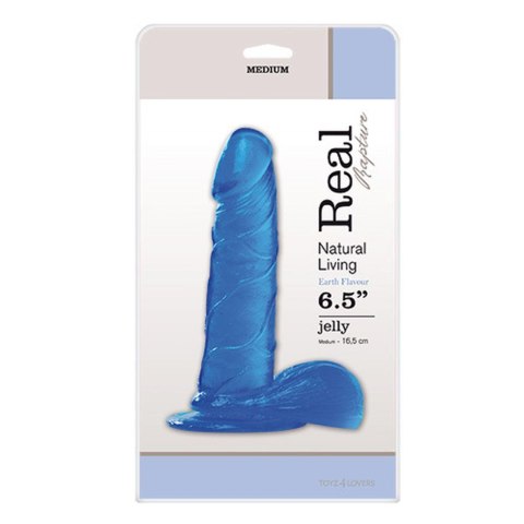 Dildo-JELLY DILDO REAL RAPTURE BLUE 6,5"