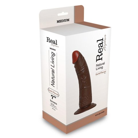 Dildo-REALISTIC DILDO REAL RAPTURE BROWN 7"