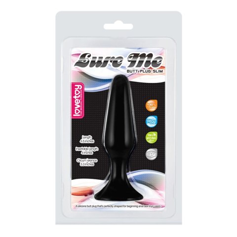 Korek analny LoveToy LURE ME S 11,5 cm black