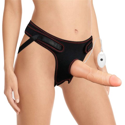 Strapon Easy Set 7.5'' z wibracjami TPE cielisty
