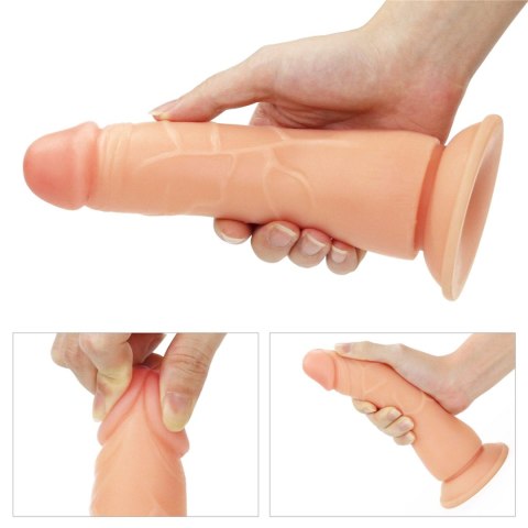 Strapon Easy Set 7.5'' z wibracjami TPE cielisty
