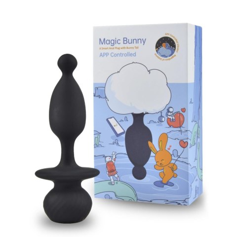 Wibrujący korek analny z aplikacją + ogon Magic Bunny