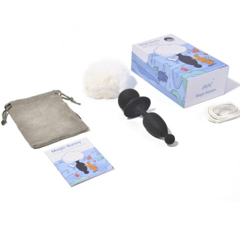 Wibrujący korek analny z aplikacją + ogon Magic Bunny