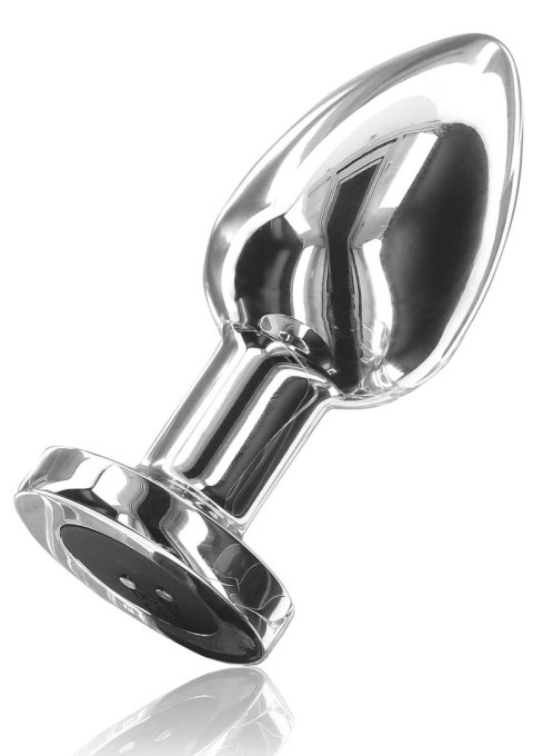 Wibrujący korek analny SCALA stalowy Large Silver