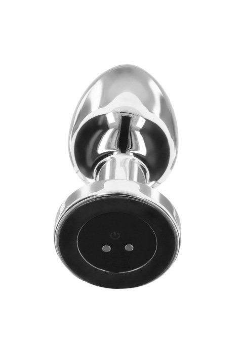 Wibrujący korek analny SCALA stalowy Large Silver