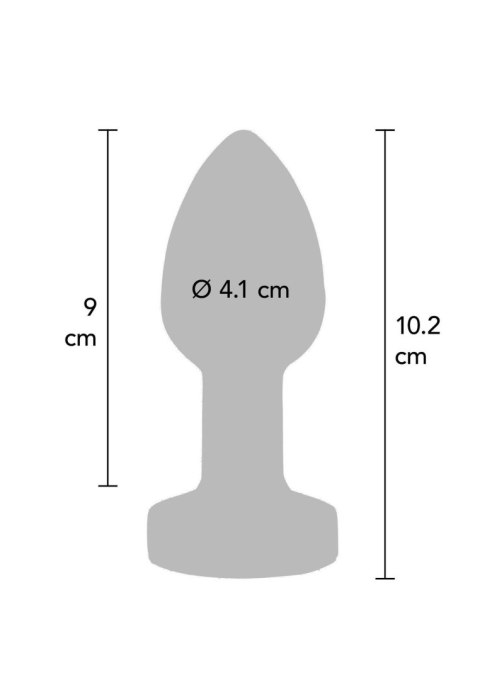 Wibrujący korek analny SCALA stalowy Large Silver