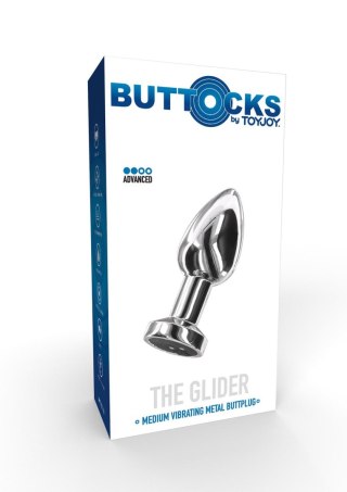 Korek analny z wibracjami The Glider Medium 8,5 cm Silver