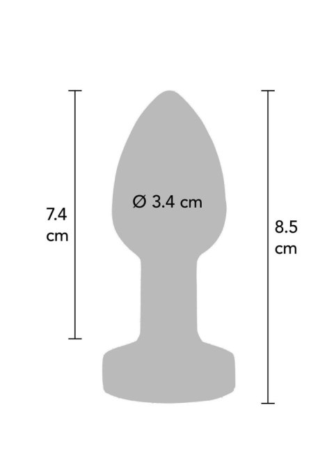 Korek analny z wibracjami The Glider Medium 8,5 cm Silver