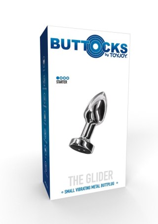 Korek analny z wibracjami The Glider Small 7,6 cm Silver