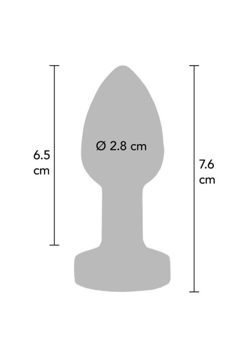 Korek analny z wibracjami The Glider Small 7,6 cm Silver