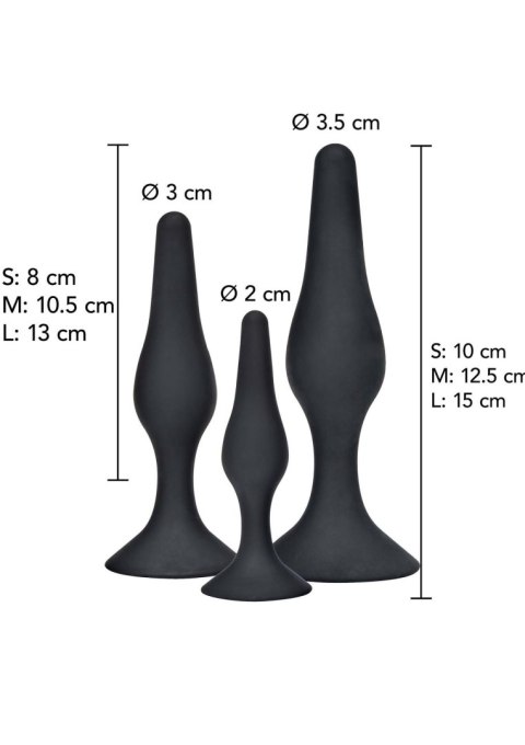 Zestaw korków analnych z przyssawką SCALA 10-15 cm