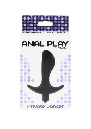 Korek analny z wibracjami ToyJoy Private Dancer Black