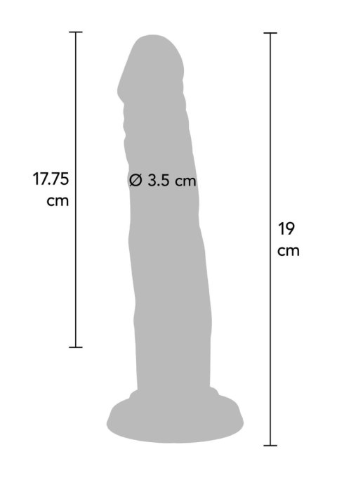 Silicone Dong 7.5 Inch Light skin tone