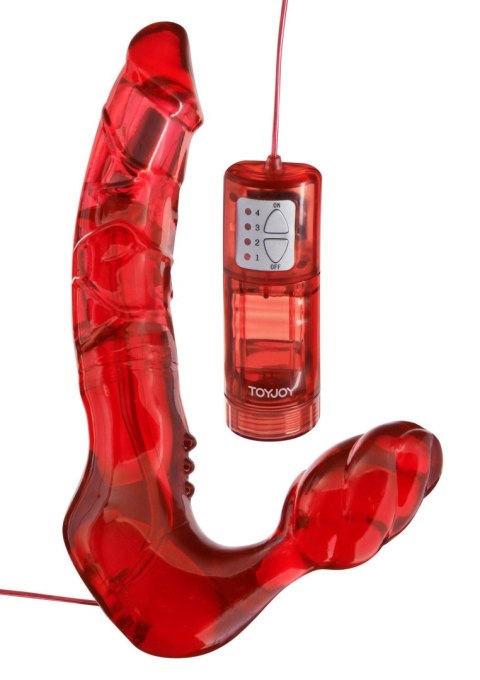Strap On Bend Over Boyfriend z wibracjami + pilot red