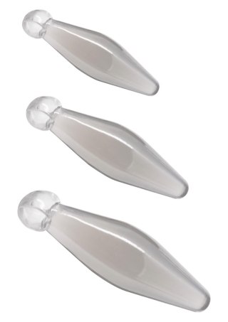 Zestaw korków analnych Finger Rimmer 3pcs Transparent