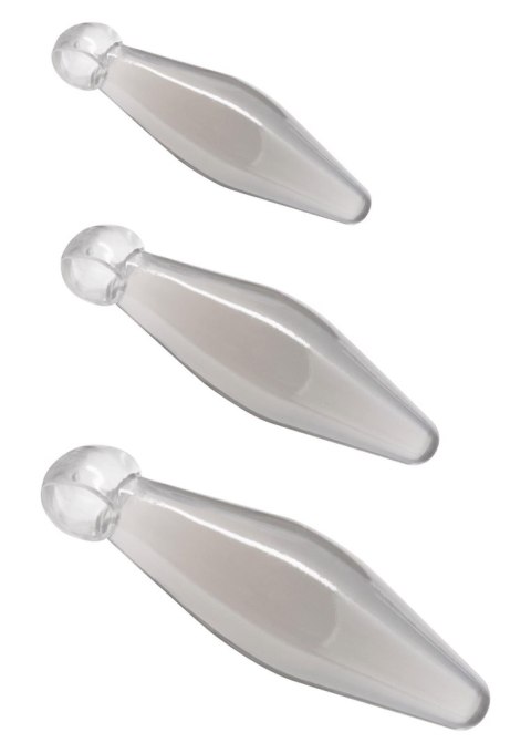 Zestaw korków analnych Finger Rimmer 3pcs Transparent