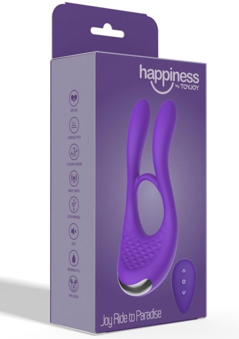 Pierścień erekcyjny z uszami Joy Ride Purple ToyJoy