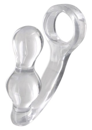 Korek analny + pierścień SCALA Transparent