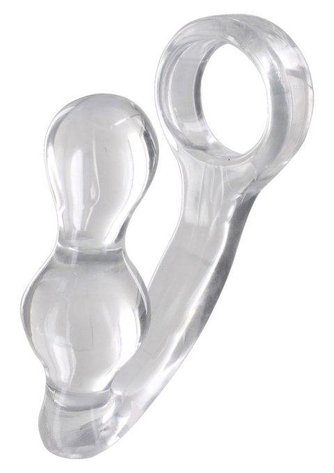 Korek analny + pierścień SCALA Transparent
