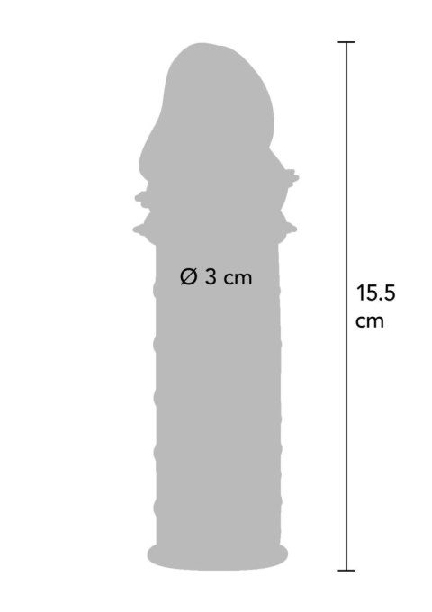 Nakładka na penisa SCALA z wypustkami Power Stud Sleeve Grey