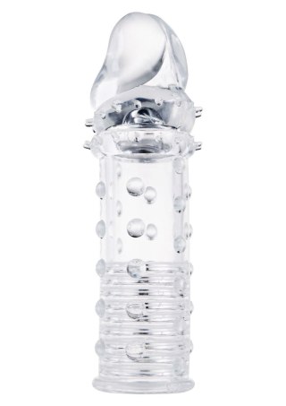 Nakładka na penisa SCALA pogrubiająca z wypustkami Transparent