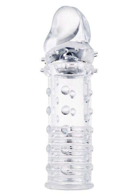 Nakładka na penisa SCALA pogrubiająca z wypustkami Transparent