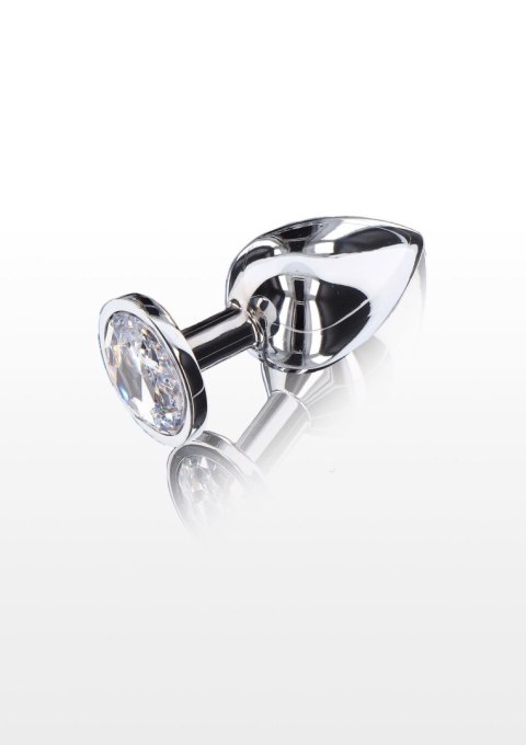 Korek analny z kryształem Starlight Large Silver
