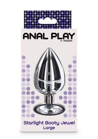 Korek analny z kryształem Starlight Large Silver