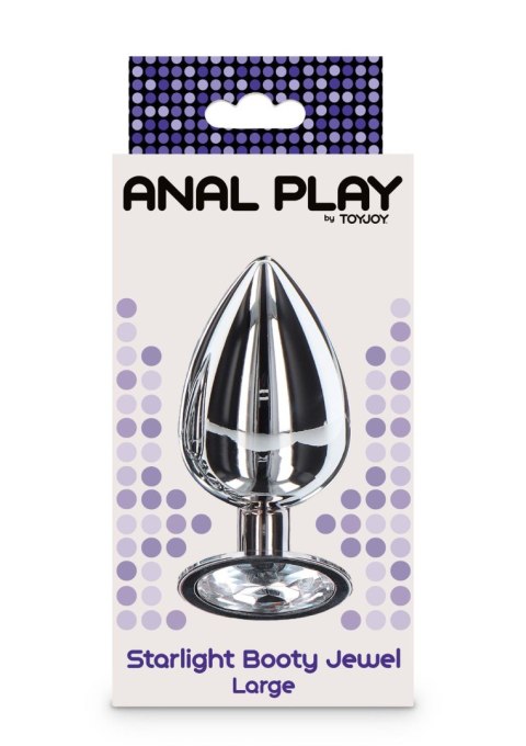 Korek analny z kryształem Starlight Large Silver