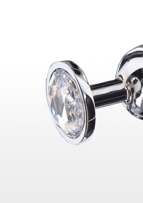 Korek analny z kryształem Starlight Large Silver