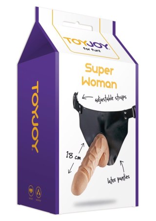 Strap on Superwoman żylasty light skin tone