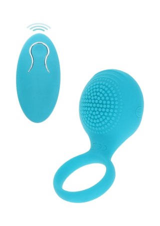Pierścień erekcyjny Tickle Brush C-Ring Blue Scala
