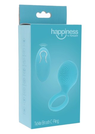 Pierścień erekcyjny Tickle Brush C-Ring Blue Scala